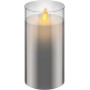 bougies LED en cire véritable dans un verre