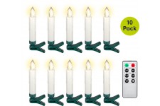 10 bougies d'arbre de Noël LED sans fil