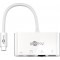 Adaptateur USB-C™ multiport HDMI+Ethernet, alimentation électrique, blanc