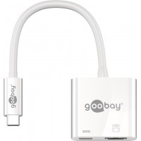 Adaptateur USB-C™ HDMI 4k 60 Hz, alimentation électrique, blanc