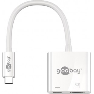 Adaptateur USB-C™ HDMI 4k 60 Hz, alimentation électrique, blanc