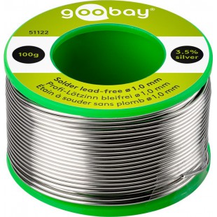 Étain à souder sans plomb ø 1,0 mm, bobine 100 g