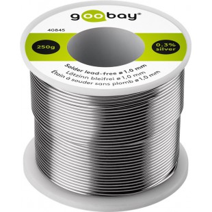 Étain à souder sans plomb ø 1,0 mm, bobine 250 g