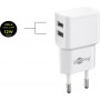 Double chargeur USB 2,4 A (12W) blanc