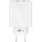 Double USB-C™ PD (Power Delivery) chargeur rapide (28W) blanc