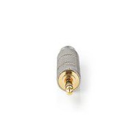 Adaptataeur audio stéréo | 3.5 mm Mâle | 6.35 mm Femelle | Plaqué or | Droit | Métal | Métal / Or | 1 pièces | Sachet avec Fenet