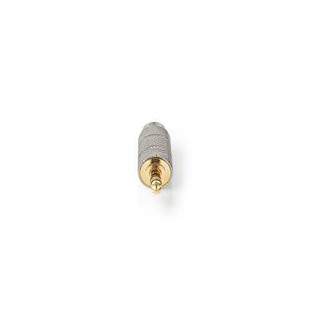 Adaptataeur audio stéréo | 3.5 mm Mâle | 6.35 mm Femelle | Plaqué or | Droit | Métal | Métal / Or | 1 pièces | Sachet avec Fenet