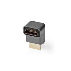 Adaptateur HDMI™ | HDMI Mâle / HDMI™ Connecteur | HDMI Femelle / Sortie HDMI ™ | Plaqué or | Coudé à 270° | Aluminium | Gris bro