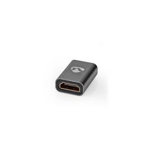 Adaptateur HDMI™ | HDMI™ entrée / HDMI™ Femelle | HDMI™ Femelle / Sortie HDMI ™ | Plaqué or | Droit | Aluminium | Gris bronze | 