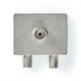 Adaptateur Satellite et Antenne | F-Femelle / IEC (Coax) Mâle | IEC (Coax) Femelle | Plaqué nickel | 75 Ohm | Droit | Métal | Ar