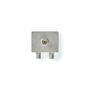 Adaptateur Satellite et Antenne | F-Femelle / IEC (Coax) Mâle | IEC (Coax) Femelle | Plaqué nickel | 75 Ohm | Droit | Métal | Ar