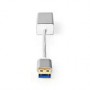Adaptateur USB | USB 3.2 Gen 1 | USB Type-A | RJ45 Femelle | Plaqué or | Droit | 0.20 m | Rond | Nylon / Tressé | Aluminium | Ar