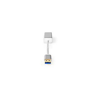 Adaptateur USB | USB 3.2 Gen 1 | USB Type-A | RJ45 Femelle | Plaqué or | Droit | 0.20 m | Rond | Nylon / Tressé | Aluminium | Ar