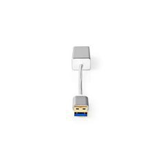 Adaptateur USB | USB 3.2 Gen 1 | USB Type-A | RJ45 Femelle | Plaqué or | Droit | 0.20 m | Rond | Nylon / Tressé | Aluminium | Ar