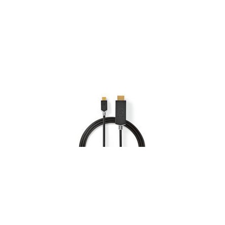 Adaptateur USB | USB 3.2 Gen 1 | USB Type-C™ Mâle | HDMI™ Connecteur | 1.00 m | Rond | Plaqué or | PVC | Anthracite | Boite avec