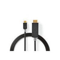 Adaptateur USB | USB 3.2 Gen 1 | USB Type-C™ Mâle | HDMI™ Connecteur | 2.00 m | Rond | Plaqué or | PVC | Anthracite | Boite avec