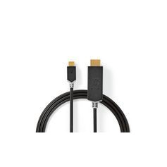 Adaptateur USB | USB 3.2 Gen 1 | USB Type-C™ Mâle | HDMI™ Connecteur | 2.00 m | Rond | Plaqué or | PVC | Anthracite | Boite avec