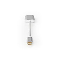 Adaptateur USB | USB 3.2 Gen 1 | USB Type-C™ Mâle | HDMI™ Femelle | 0.20 m | Rond | Plaqué or | Nylon / Tressé | Argent | Sachet