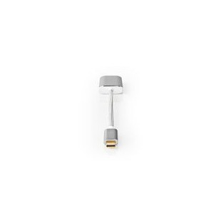 Adaptateur USB | USB 3.2 Gen 1 | USB Type-C™ Mâle | HDMI™ Femelle | 0.20 m | Rond | Plaqué or | Nylon / Tressé | Argent | Sachet