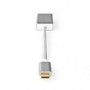 Adaptateur USB | USB 3.2 Gen 1 | USB-C™ Mâle | DisplayPort femelle | 5 Gbps | 0.20 m | Rond | Plaqué or | Nylon / Tressé | Argen