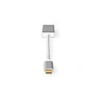 Adaptateur USB | USB 3.2 Gen 1 | USB-C™ Mâle | DisplayPort femelle | 5 Gbps | 0.20 m | Rond | Plaqué or | Nylon / Tressé | Argen