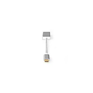 Adaptateur USB | USB 3.2 Gen 1 | USB-C™ Mâle | DisplayPort femelle | 5 Gbps | 0.20 m | Rond | Plaqué or | Nylon / Tressé | Argen