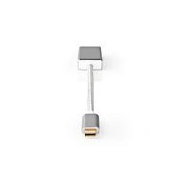 Adaptateur USB | USB 3.2 Gen 1 | USB-C™ Mâle | Mini DisplayPort | 5 Gbps | 0.20 m | Rond | Plaqué or | Nylon / Tressé | Argent |