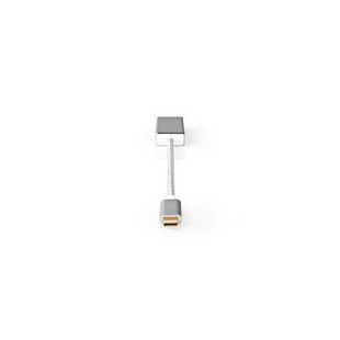 Adaptateur USB | USB 3.2 Gen 1 | USB-C™ Mâle | Mini DisplayPort | 5 Gbps | 0.20 m | Rond | Plaqué or | Nylon / Tressé | Argent |