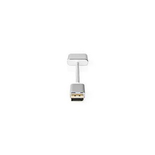 Câble Display Port | DisplayPort Mâle | DVI-D 24 + 1 broches femelle | 1080p | Plaqué or | 0.20 m | Rond | Tressé | Argent | Sac