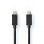 Câble USB | USB 3.2 Gen 2x2 | USB Type-C™ Mâle | USB Type-C™ Mâle | 20 Gbps | 100 W | Plaqué nickel | 1.00 m | Rond | PVC | Noir