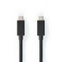 Câble USB | USB 3.2 Gen 2x2 | USB Type-C™ Mâle | USB Type-C™ Mâle | 20 Gbps | 100 W | Plaqué nickel | 1.00 m | Rond | PVC | Noir
