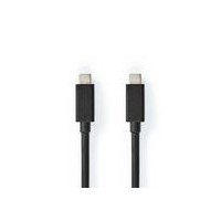 Câble USB | USB 3.2 Gen 2x2 | USB Type-C™ Mâle | USB Type-C™ Mâle | 20 Gbps | 100 W | Plaqué nickel | 1.00 m | Rond | PVC | Noir