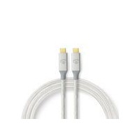 Câble USB | USB 3.2 Gen 2x2 | USB Type-C™ Mâle | USB Type-C™ Mâle | 20 Gbps | 100 W | Plaqué or | 2.00 m | Rond | Nylon / Tressé