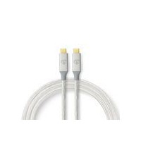 Câble USB | USB 3.2 Gen 2x2 | USB Type-C™ Mâle | USB Type-C™ Mâle | 20 Mbps | 100 W | Plaqué or | 1.00 m | Rond | Nylon / Tressé