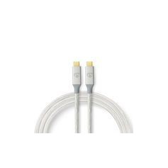 Câble USB | USB 3.2 Gen 2x2 | USB Type-C™ Mâle | USB Type-C™ Mâle | 20 Mbps | 100 W | Plaqué or | 1.00 m | Rond | Nylon / Tressé