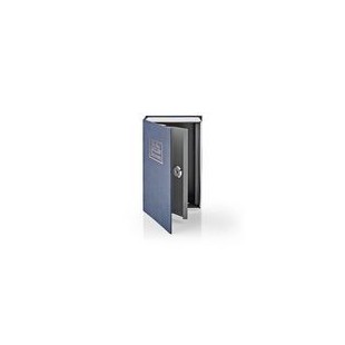 Coffre-Fort | Livre Coffre-Fort | Serrure à clé | Intérieur | Petit | Volume intérieur: 0.86 l | 2 clefs | Argent / Bleu