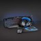 Combo de jeu kit | 4-en-1 | Clavier, casque, souris et tapis de souris | Bleu / Noir | QWERTY | Disposition Espagne