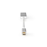 Mini câble Display Port | DisplayPort 1.2 | Mini DisplayPort mâle | DisplayPort femelle | 21.6 Gbps | Plaqué or | 0.20 m | Rond 