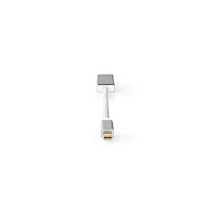 Mini câble Display Port | DisplayPort 1.2 | Mini DisplayPort mâle | DisplayPort femelle | 21.6 Gbps | Plaqué or | 0.20 m | Rond 