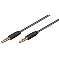 Câble de connexion audio AUX  3,5 mm stéréo 4 pôles  slim  CU 0.5 m