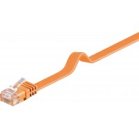 CAT 6 Câble de liaison plat, U/UTP, Orange 1 m