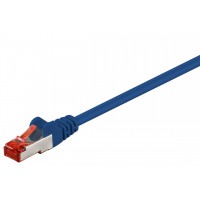 CAT 6 câble de liaison, S/FTP (PiMF), Bleu 2 m