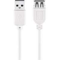 Câble rallonge de recharge USB 2.0 Hi-Speed, Blanc 0.6 m