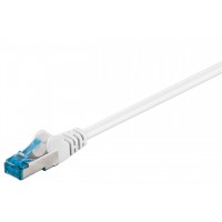 CAT 6A Câble de liaison, S/FTP (PiMF), Blanc 0.25 m