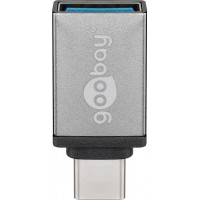 USB-C™ / USB A OTG SuperSpeed ​​Adaptateur pour connecter 3.0 câbles de charge, gris gris