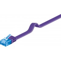 CAT 6A Câble de liaison plat, U/UTP, Violet 0.5 m