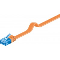 CAT 6A Câble de liaison plat, U/UTP, Orange 2 m