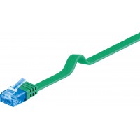 CAT 6A Câble de liaison plat, U/UTP, Vert 0.5 m