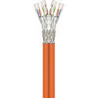 CAT 7A câble réseau Duplex, S/FTP (PiMF), Orange 100 m