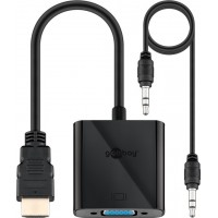 HDMI™ vers adaptateur VGA, nickelé noir